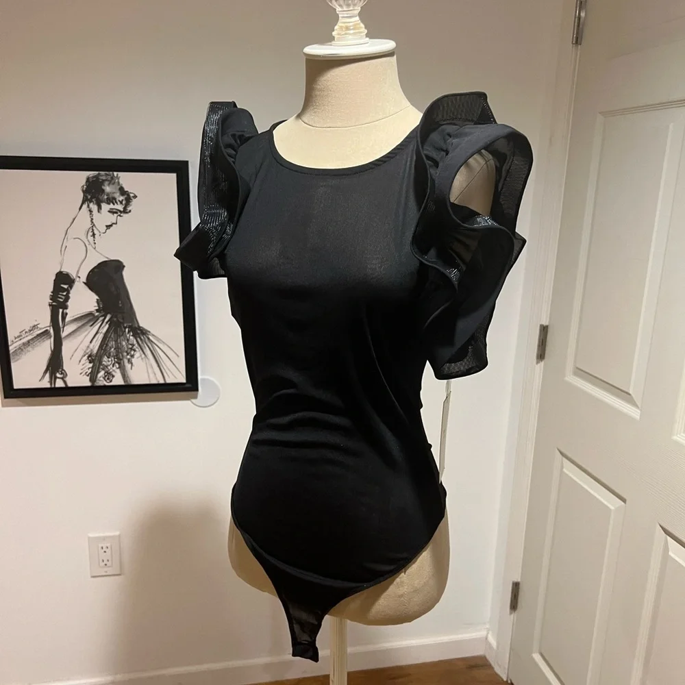 Black form fitting bodysuit size L - Picture 1 of 4